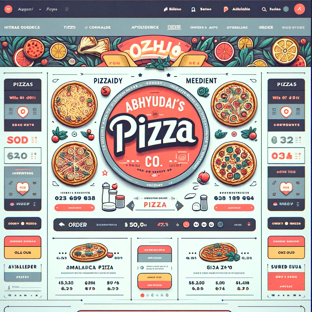 Pizza menu UI